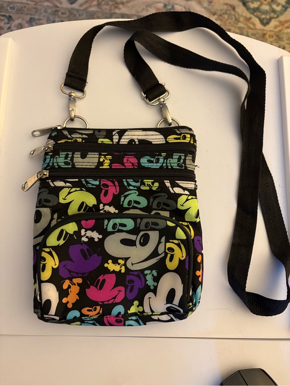 Disney Black Multicolor Mickey Mouse Crossbody Bag